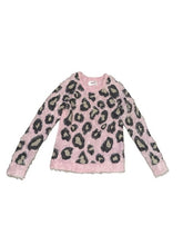 Cargar imagen en el visor de la galería, JUSTICE FUZZY METALLIC ANIMAL PRINT SWEATER (SZ 14)
