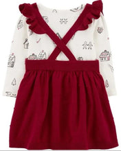 Cargar imagen en el visor de la galería, NWT Baby Girl Carter&#39;s 2-Piece Bodysuit &amp; Jumper christmas Set (SZ 12M)
