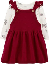 Cargar imagen en el visor de la galería, NWT Baby Girl Carter&#39;s 2-Piece Bodysuit &amp; Jumper christmas Set (SZ 12M)
